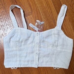 Madewell Linen Crop Top
